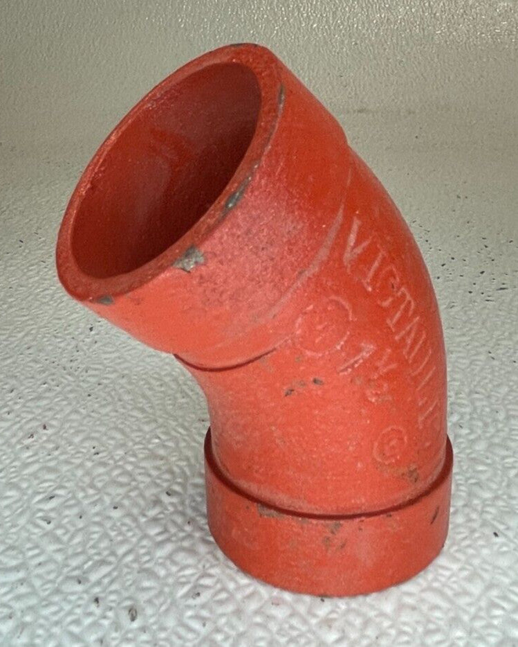1-1/2" 45° Elbow Grooved End IPS Pipe Fitting Fits Steel Pipe Size (1.90" OD)