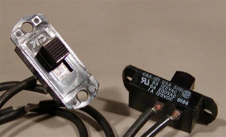 Lot of 10 - C&K Components - 3-201 /  SERIES S101 - Switch, Slide. SPST 6A 125V