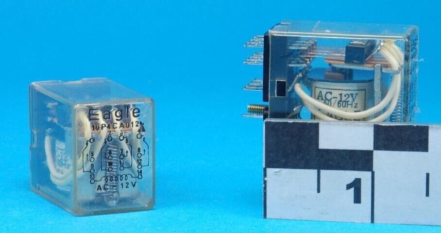 Eagle Signal Controls Danaher - 10P4CA012 - AC Power Relay 4PDT 12VAC 5A New