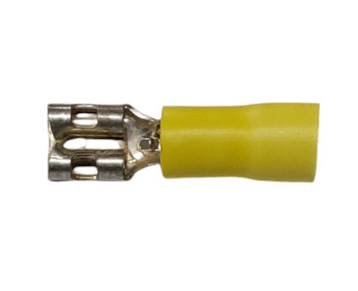 PANDUIT DV10-250-D FEMALE  DISC INS VYNYL YELLOW TAB .25 WIRE 12-10 LOT OF 50