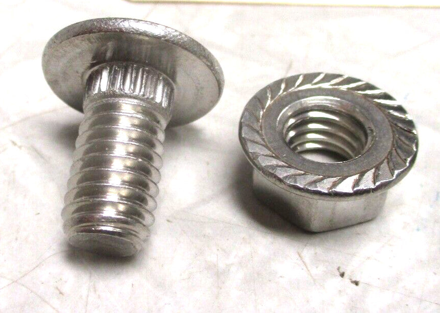 (100) Stainless Steel Phillips Truss Head Machine Screw & Nut 3/8" OD x 3/4" Lg