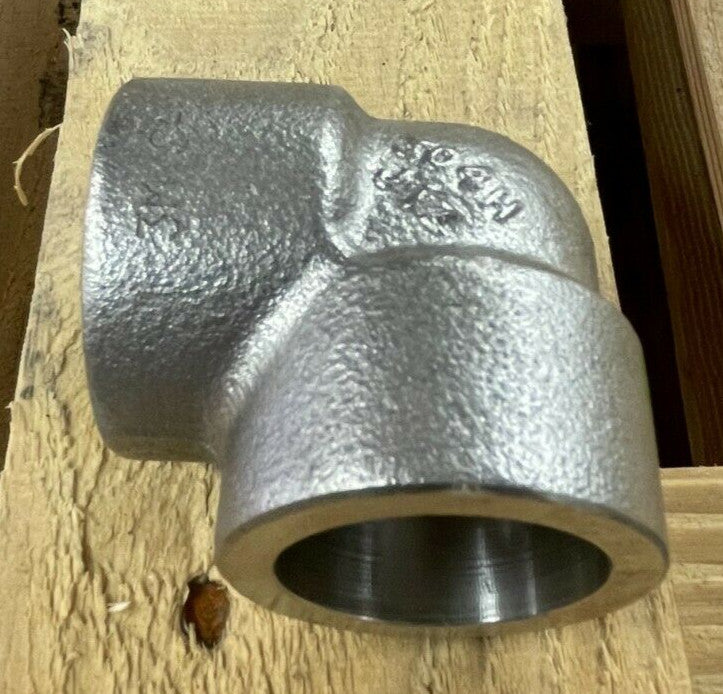 304H Stainless Steel 90 Degree Elbow 1" Class 3000 Socket Weld Pipe Fitting