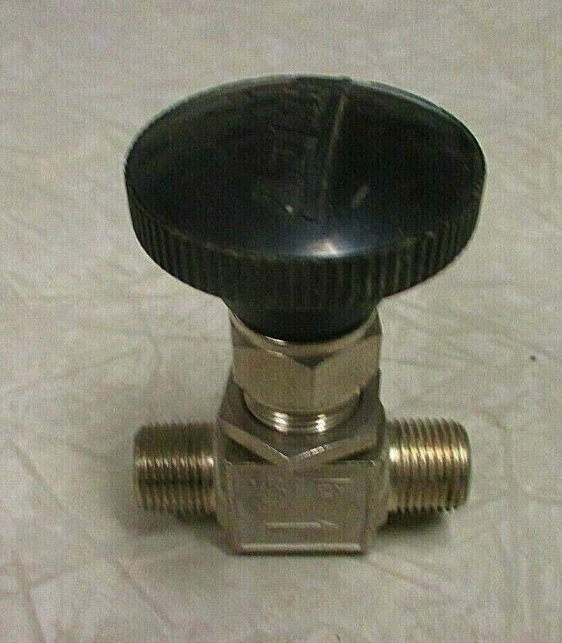 WHITEY SS-1RM6 Integral Bonnet Needle Valve 3/8" MNPT Ends Stainless Steel