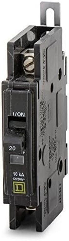 SQUARE D QOU120 1 POLE 20 AMP 120/240V FEED THRU BREAKER
