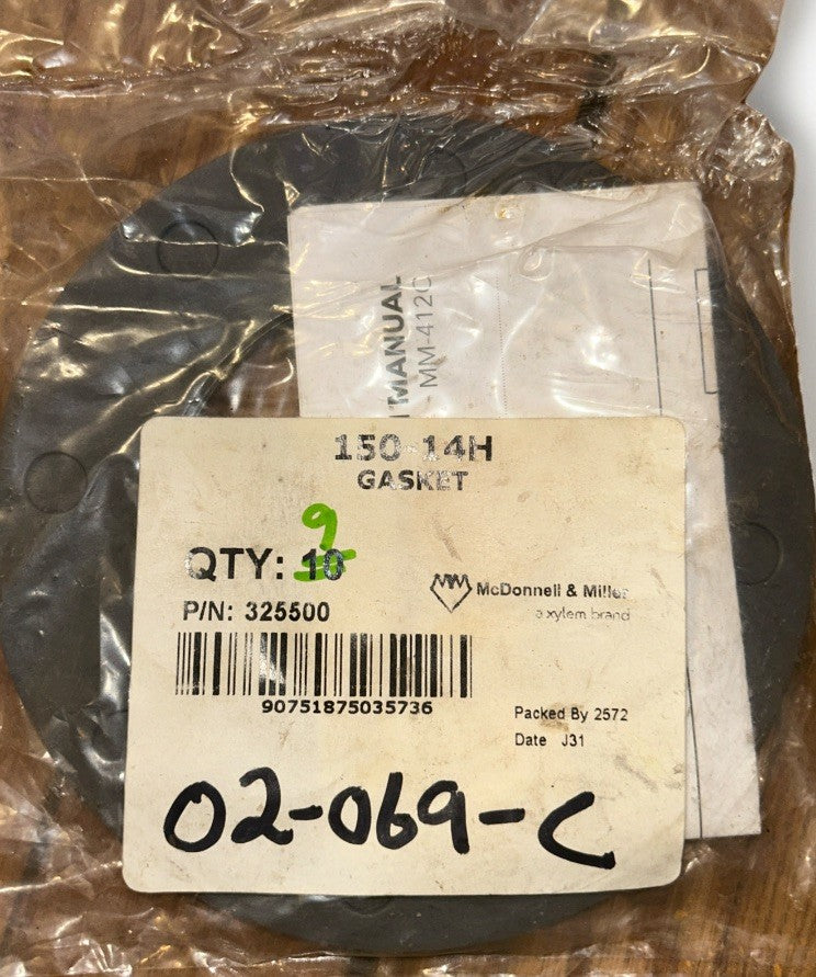 *QTY 9* 325500 Mcdonnell Miller 150-14H,Raised Face Hd.Gasket OEM 325500.    BA