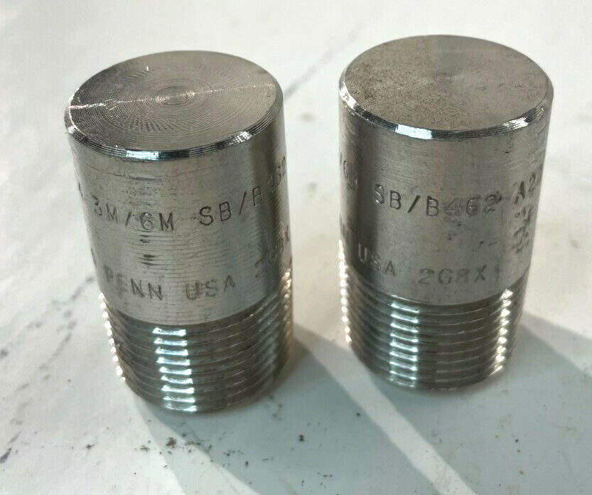PLUG | Solid Round Head | 3/4" 3M/6M Pipe Size | ALLOY 20 SB/B462 | (LOT of 2)