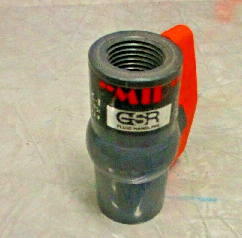 PVCI BALL VALVE 1/2" Female Threaded NPT Ends GSR Fluid