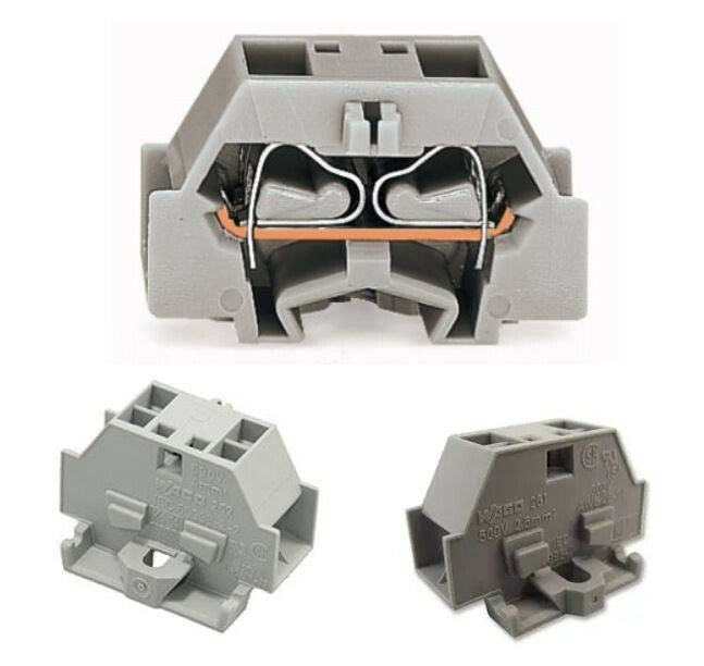 Lot of 8 - WAGO 261-331 Connector, DIN-Rail Terminal Block CAGE CLAMP 4-Conduct